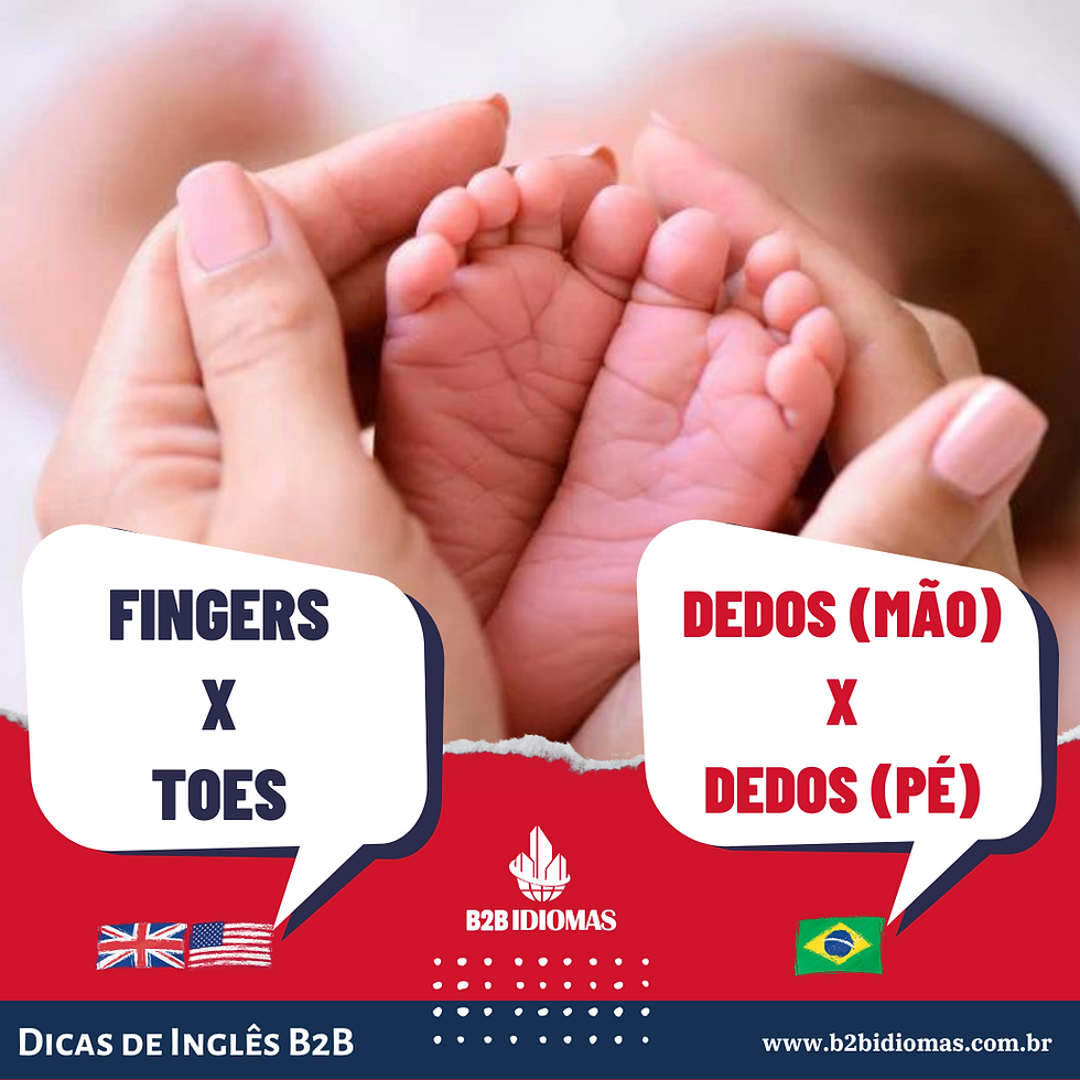 Dicas de Inglês da B2B: como dizer DEDOS DA MÃO e DEDOS DO PÉ, em inglês?