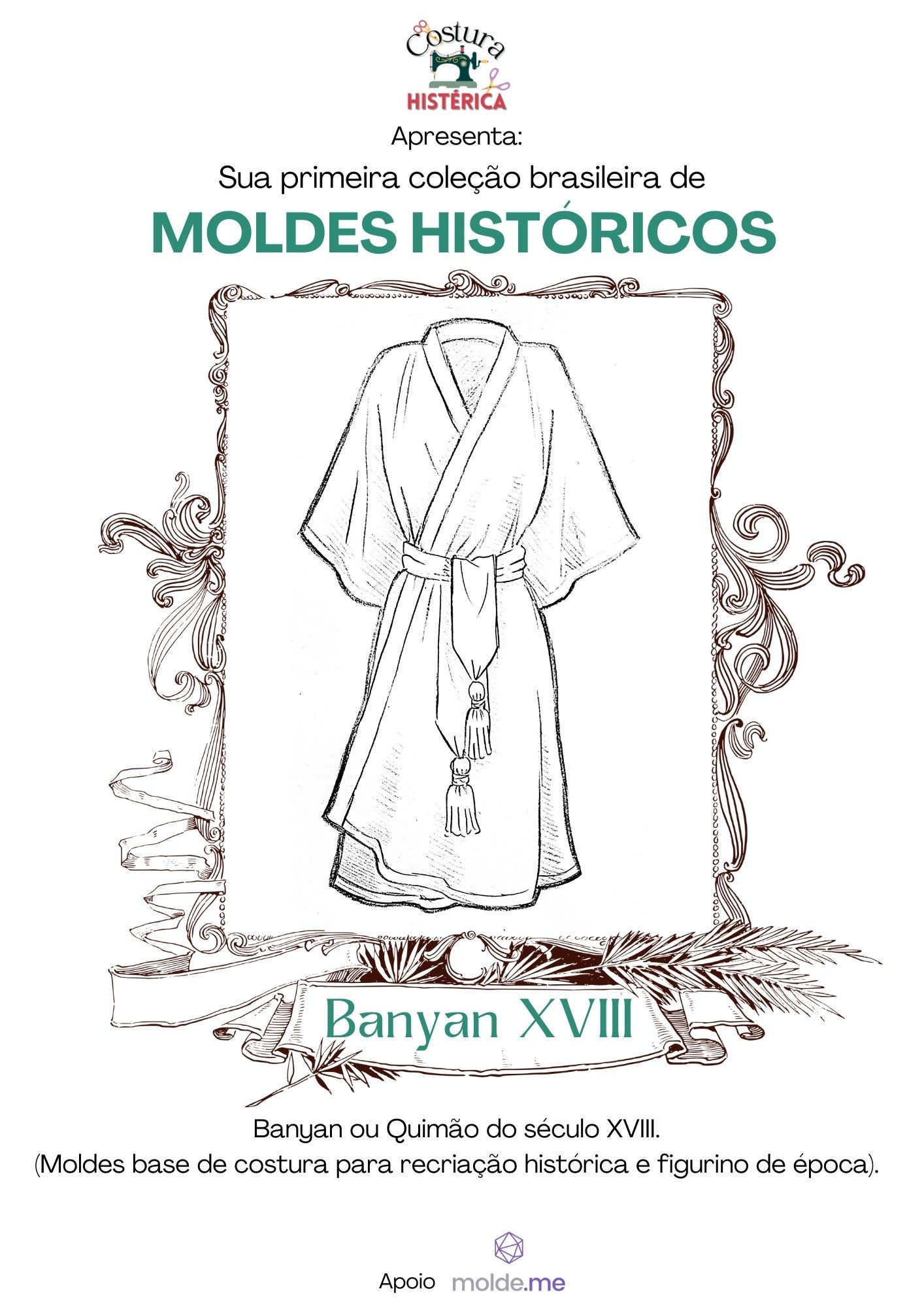 BANYAN SIMPLES SECULO XIX - BASE DE MOLDE HISTÓRICO