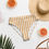 Thumbnail: Daisy Mustard Recycled Stripe High-Waisted Bikini Bottom