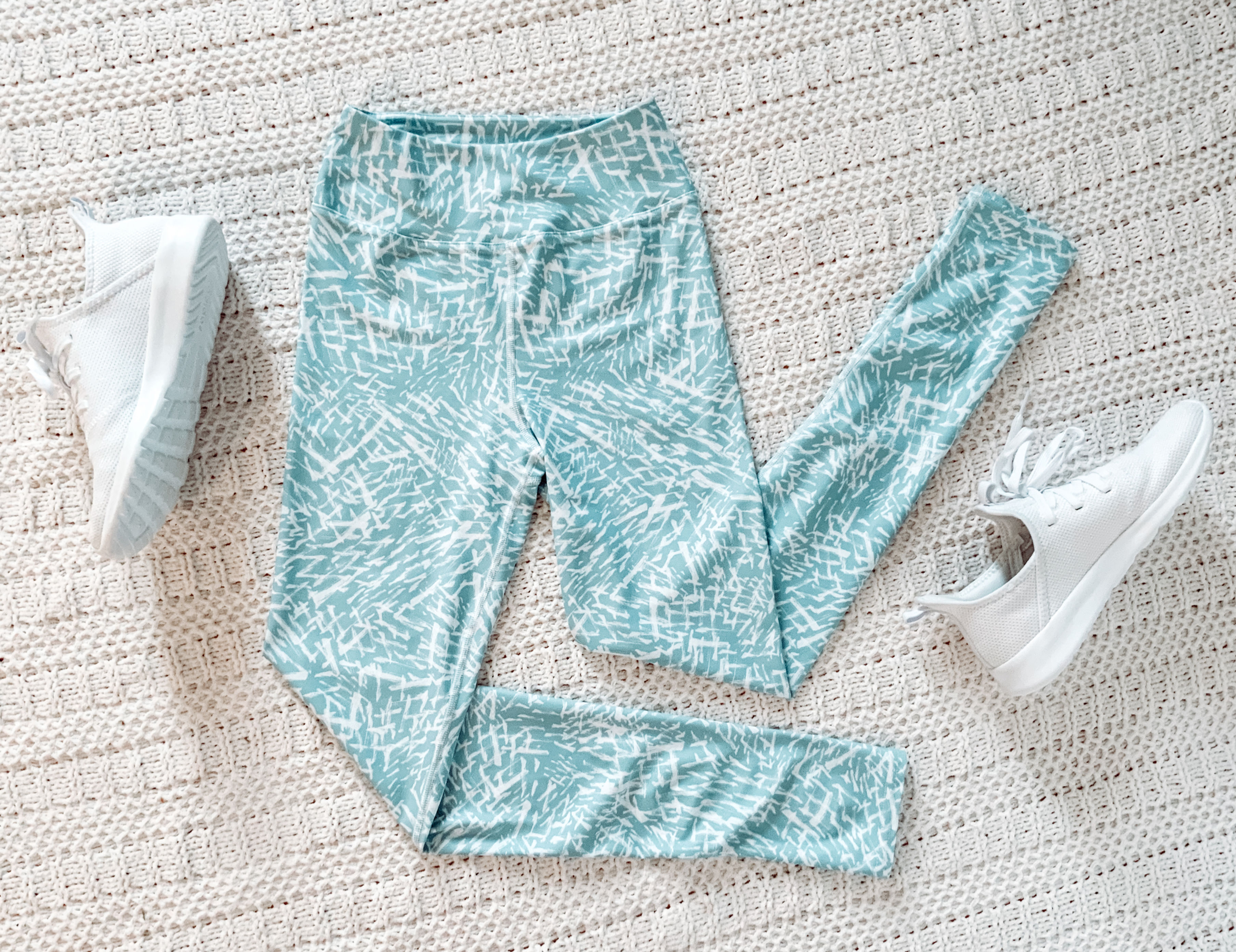 Blue Painted Leggings