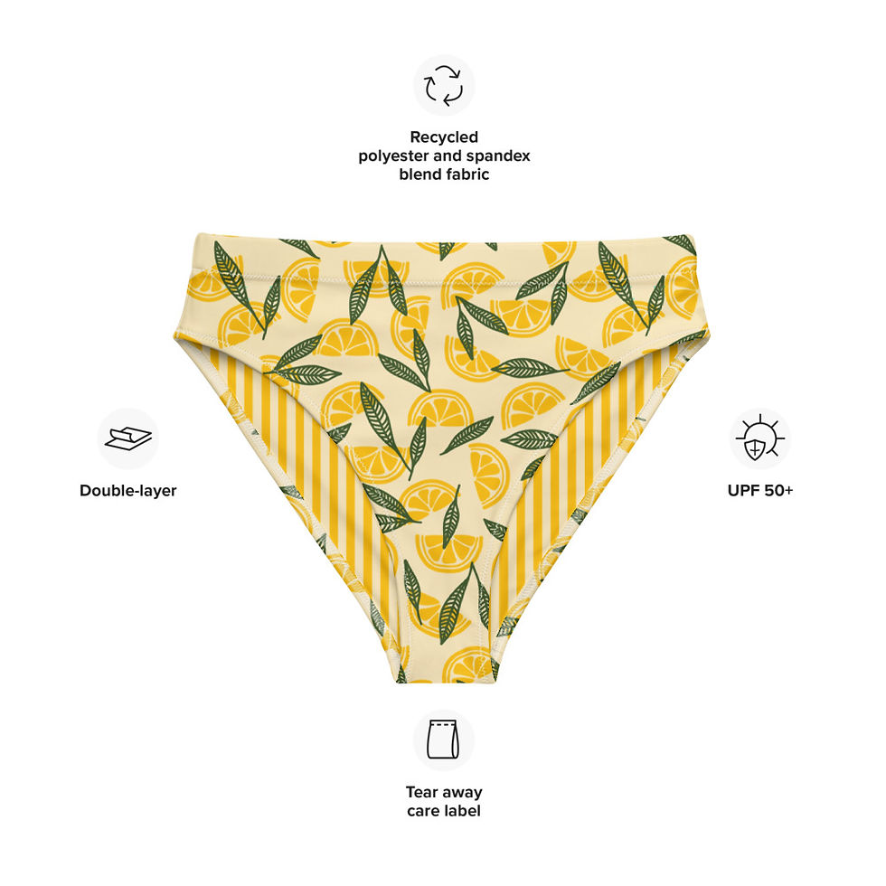 Thumbnail: Lemon Recycled High-Waisted Bikini Bottom