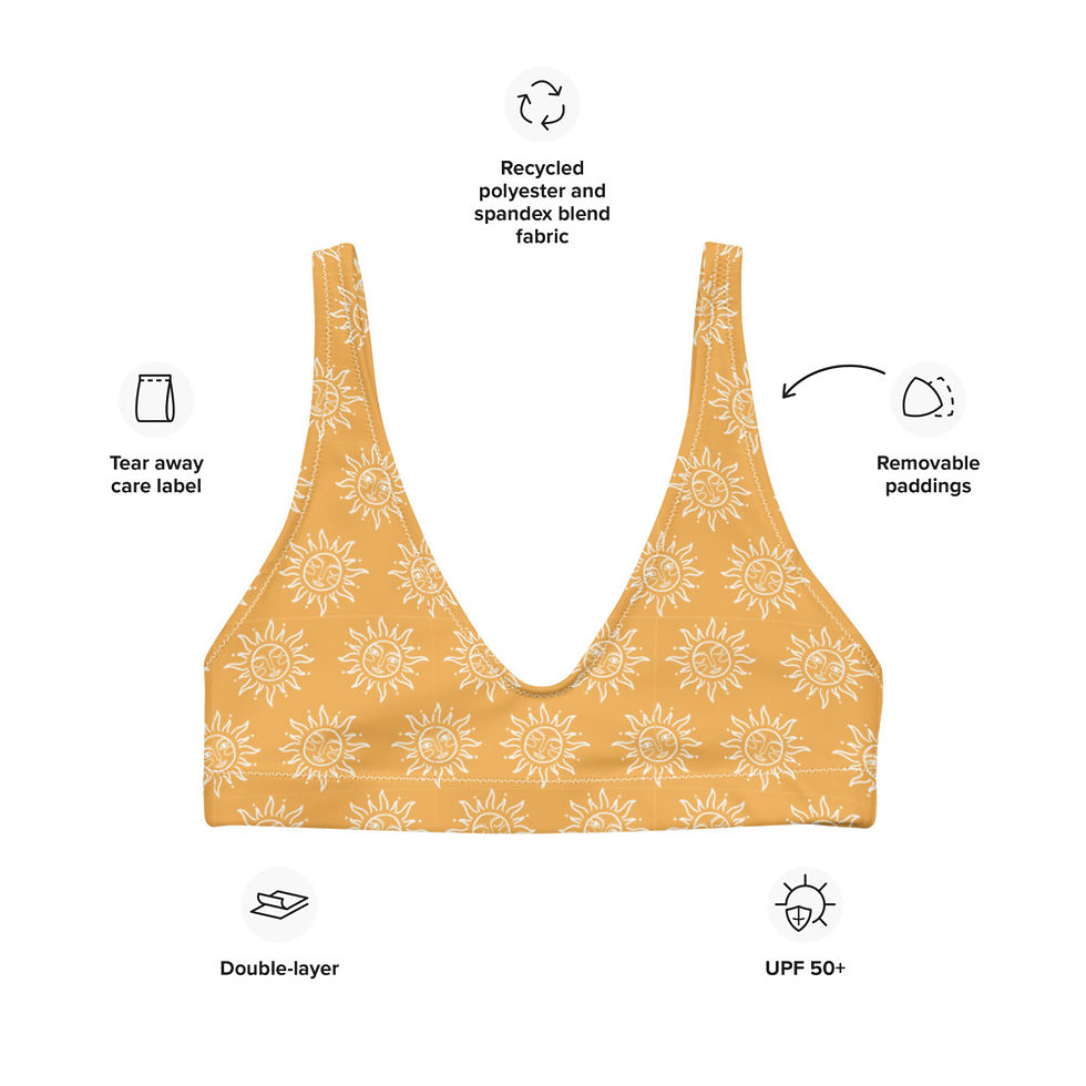 Thumbnail: Lady Sunshine Yellow Recycled Padded Bikini Top