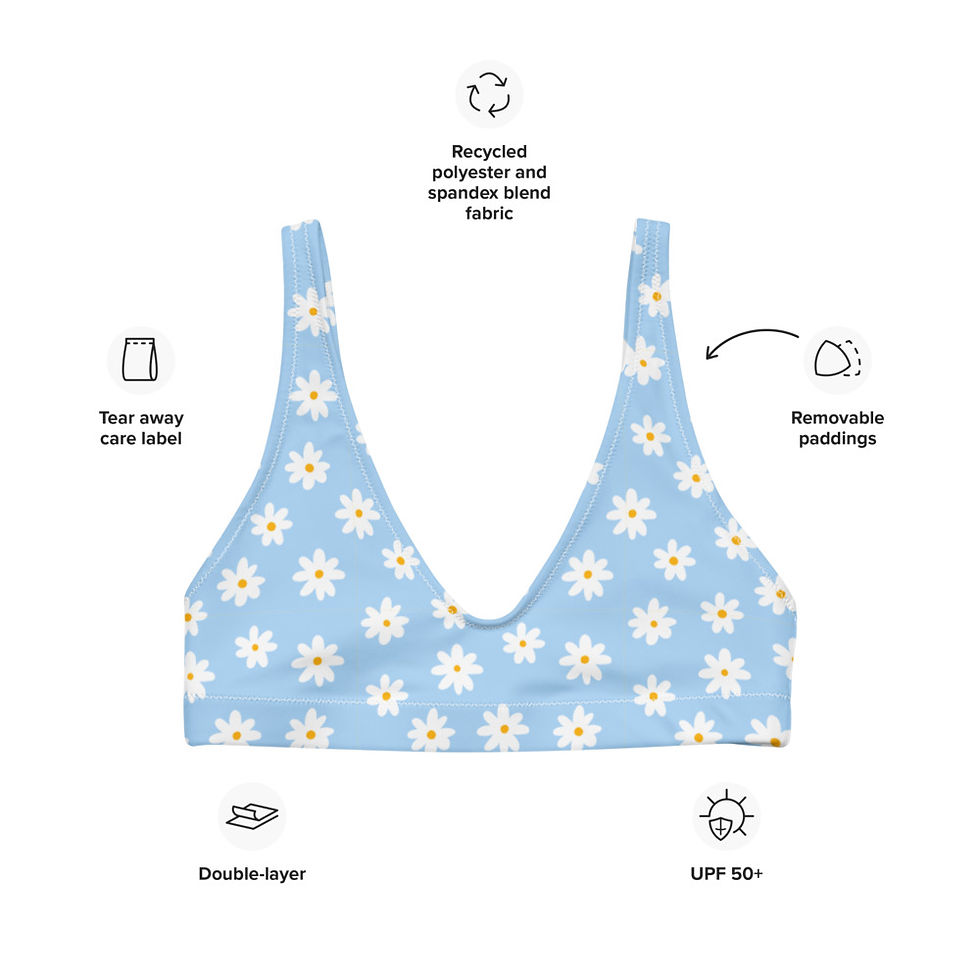 Thumbnail: Daisy Recycled Padded Bikini Top