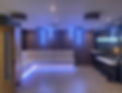 LED lighting on a wood panel wall