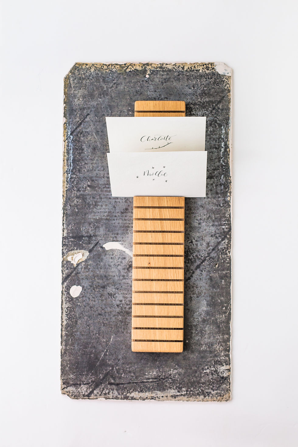 Thumbnail: Oak Calligraphy Drying Rack Top View