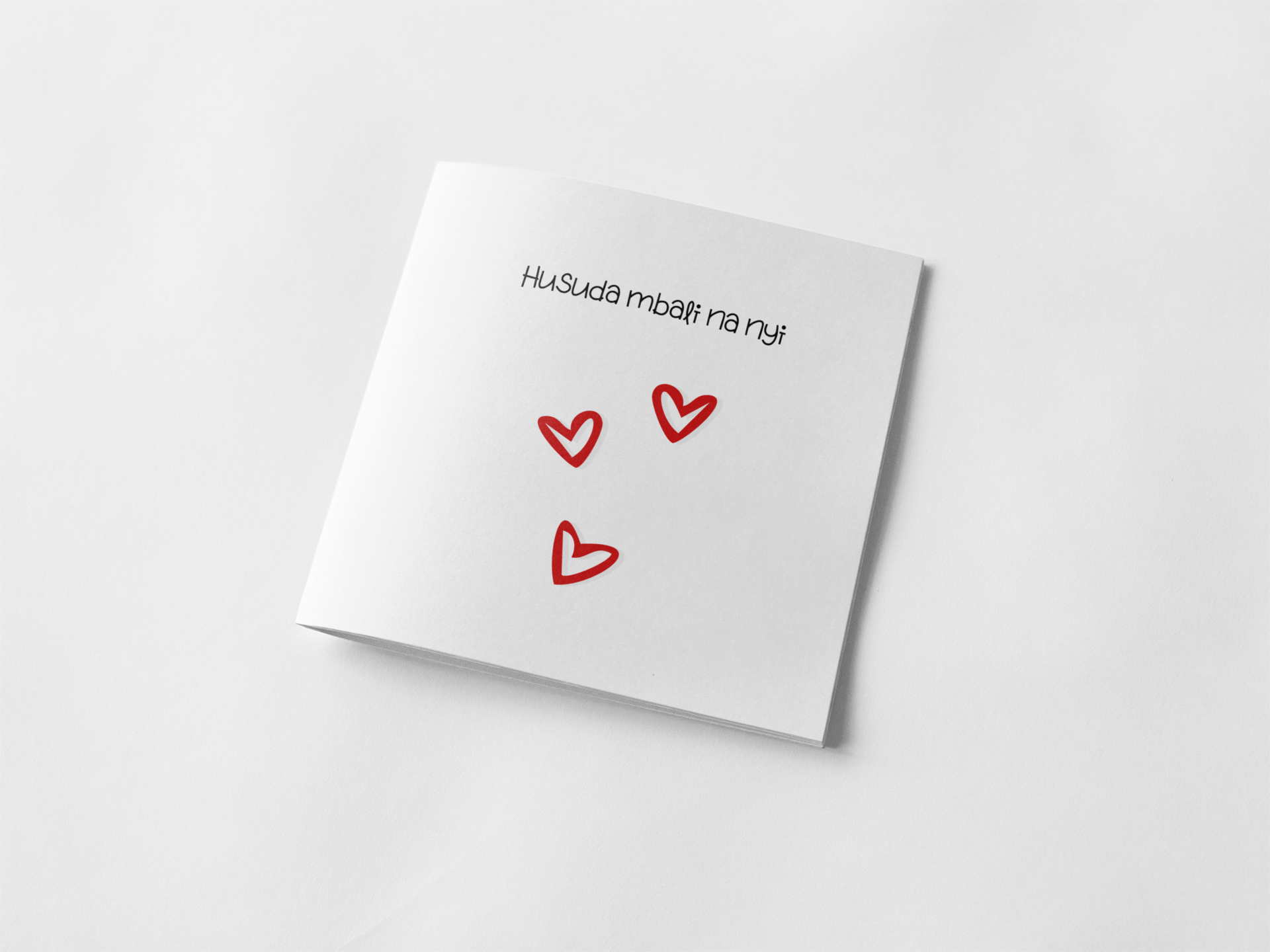 Carte de vœux minimaliste - Husuda mbali na nyi