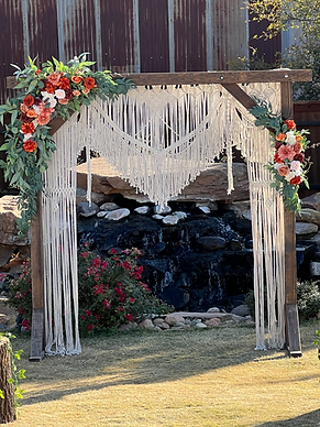 Wedding arch with flowers