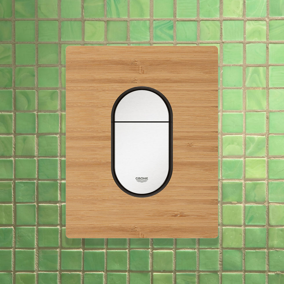 Thumbnail: Bamboe ovaal staande wc paneel series, caramel