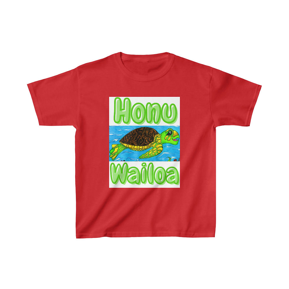 Thumbnail: Honu Wailoa Kids Heavy Cotton™ Tee