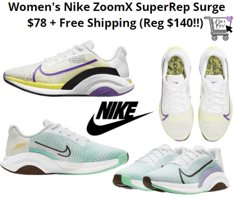 🏃♀️🏃♀️ Women's Nike ZoomX SuperRep Surge ONLY $78 Shipped!!
