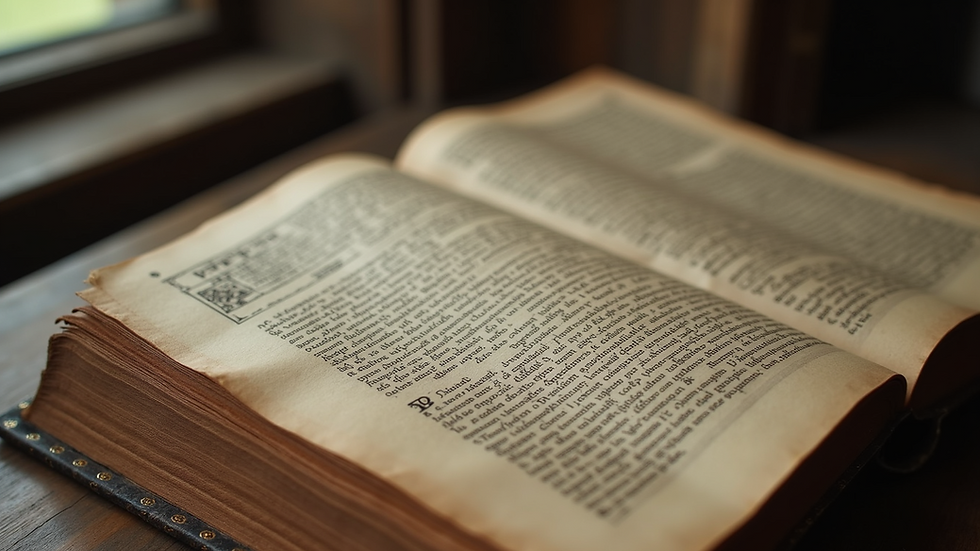 Close-up view of Gaelic manuscripts