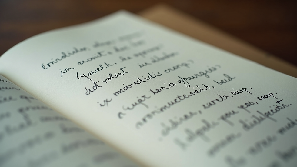 Close-up view of a notebook filled with Irish language notes