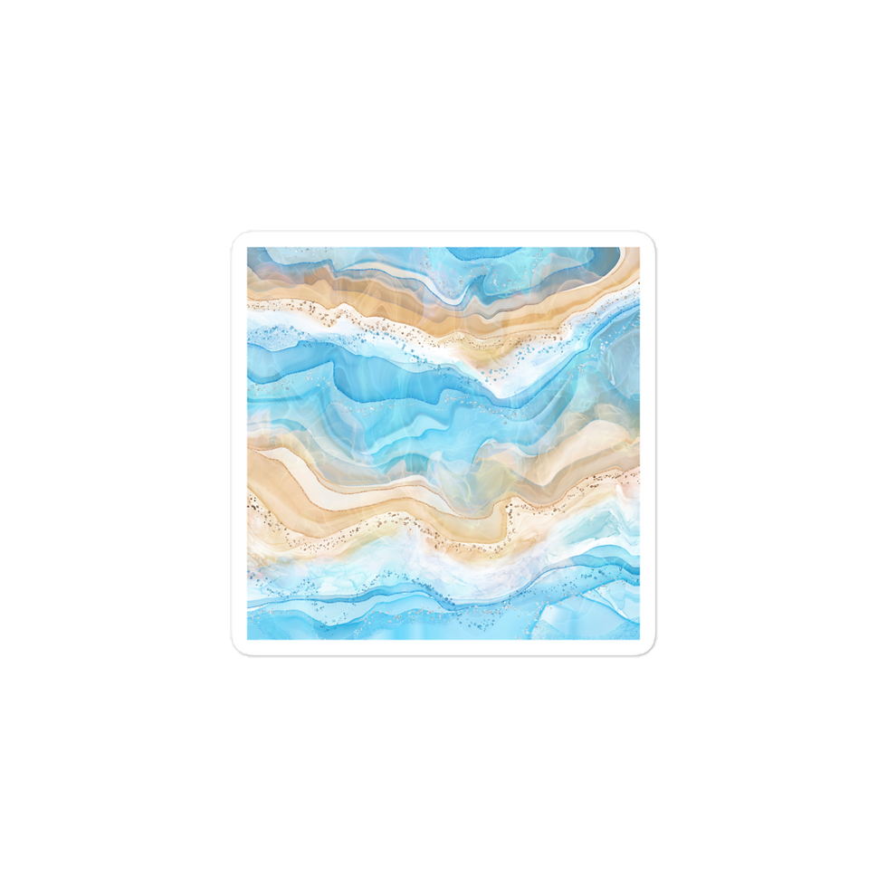 Thumbnail: Bubble-free stickers - Clear Water Alcohol Ink
