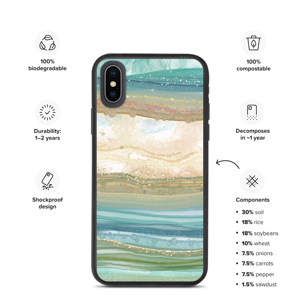 Thumbnail: Biodegradable phone case - Beach Landscape