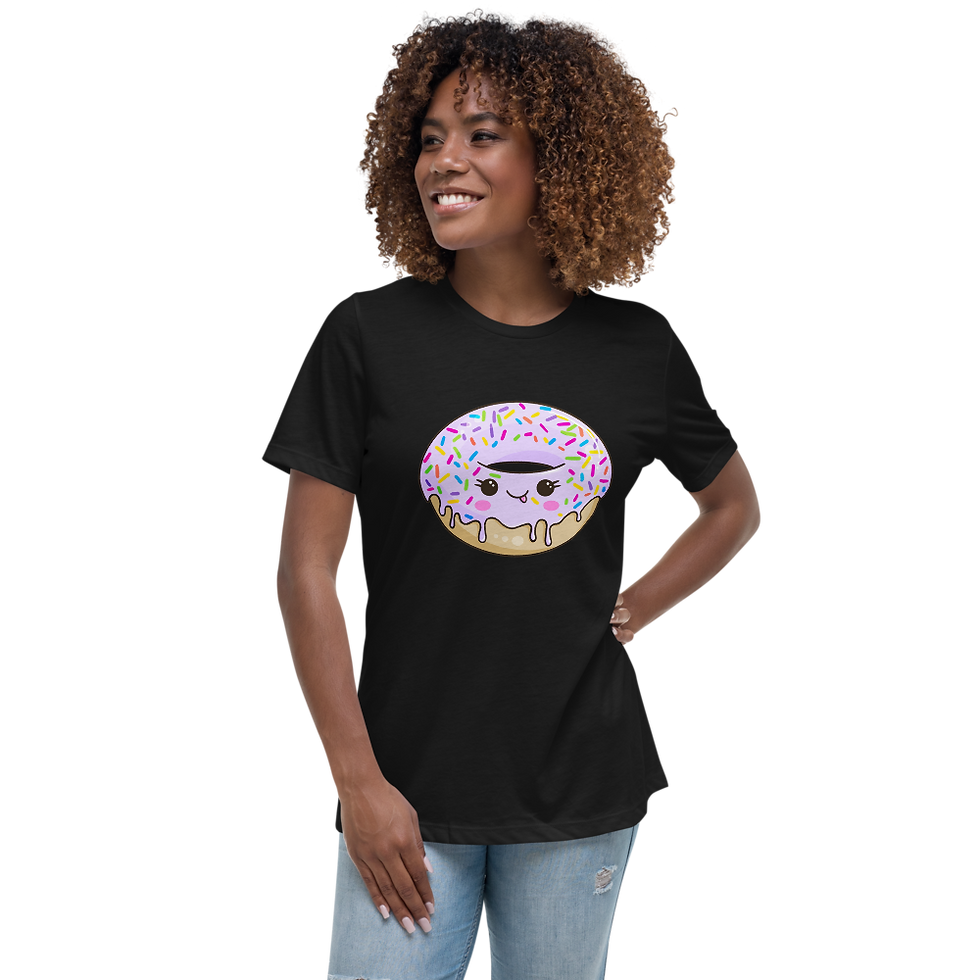 Thumbnail: Women's Relaxed T-Shirt - Lilac Ring Donut