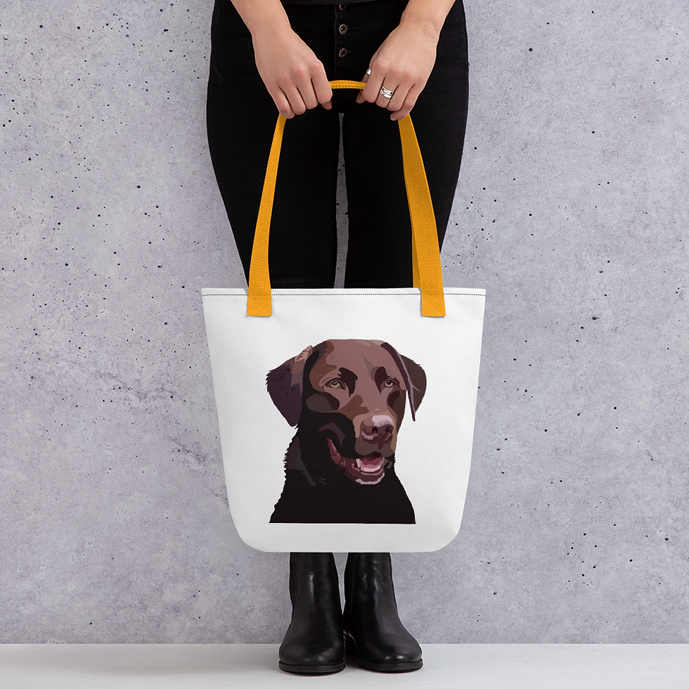 Thumbnail: Tote bag - Chocolate Labrador