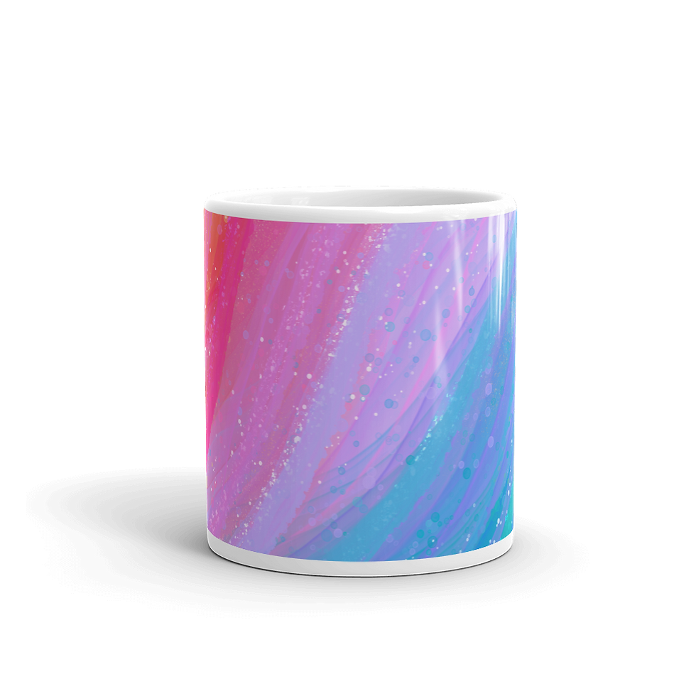 Thumbnail: White glossy mug - Rainbow 2 M