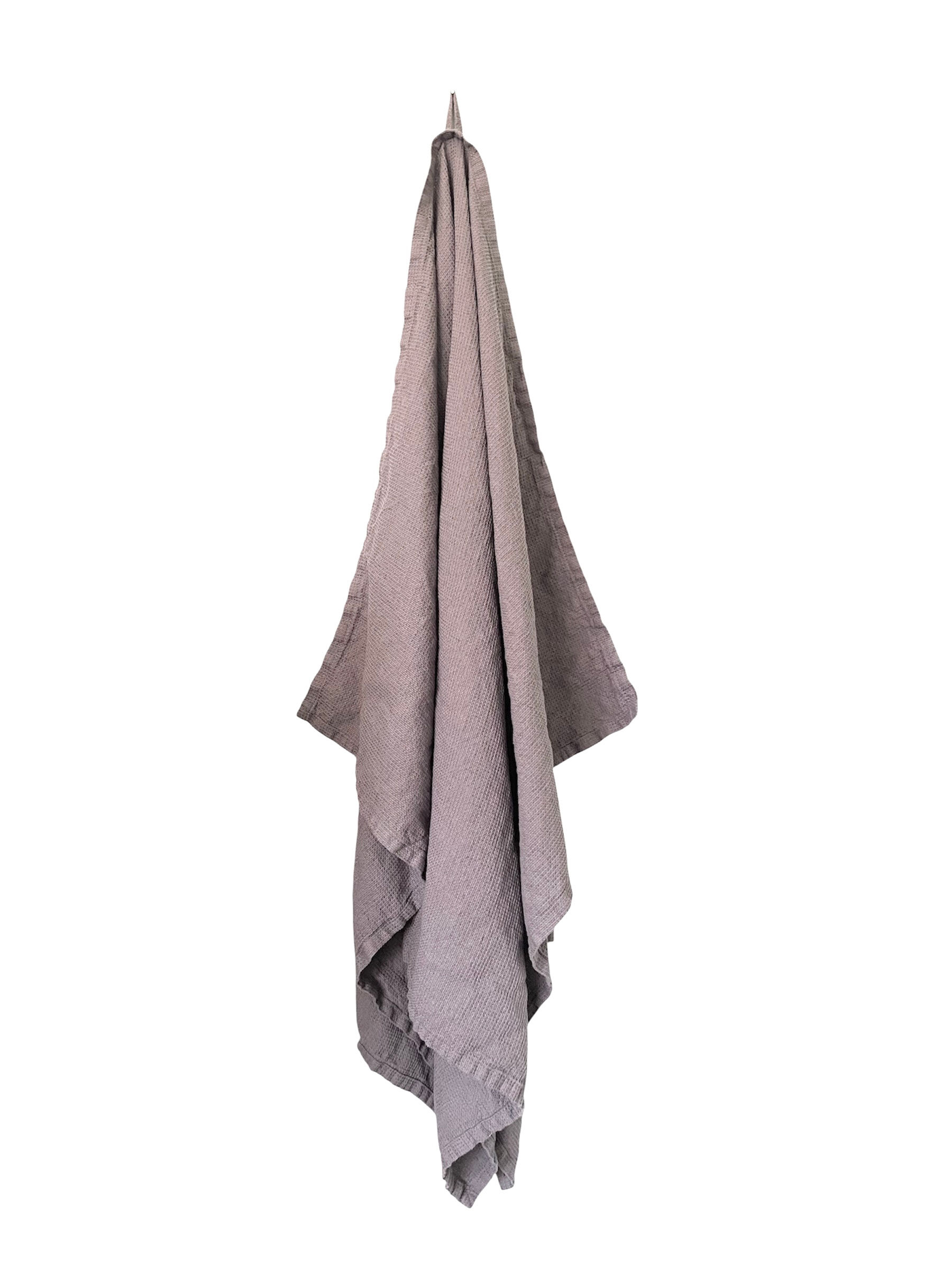 Thin Grey Waffle Natural Linen Towel Bath Towel