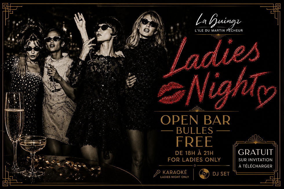 LADIES NIGHT OPEN BAR BULLES FREE, karaoke & Dj set