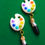 Thumbnail: Paint Palette & Brush Earrings