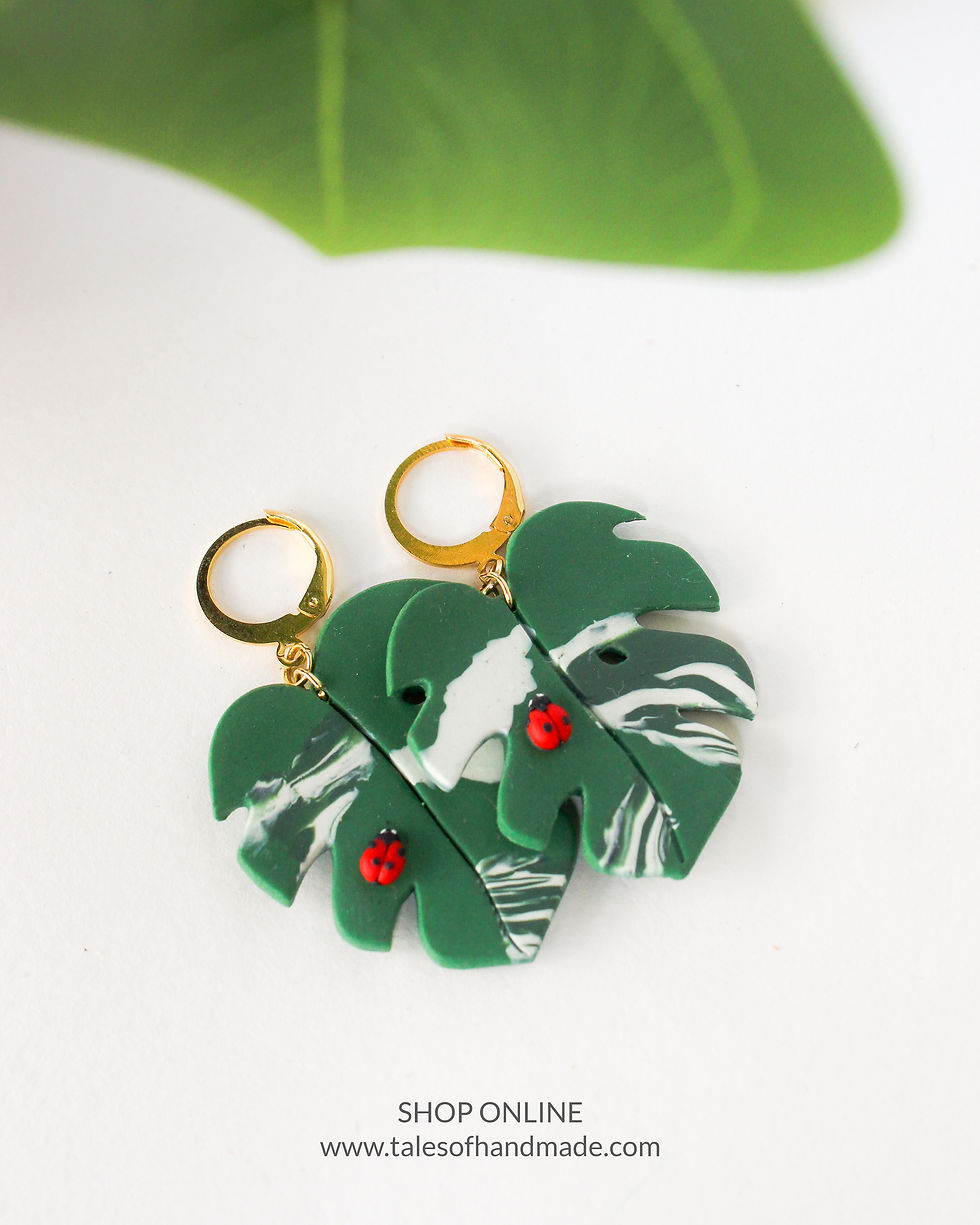 Thumbnail: Monstera Leaf Earrings