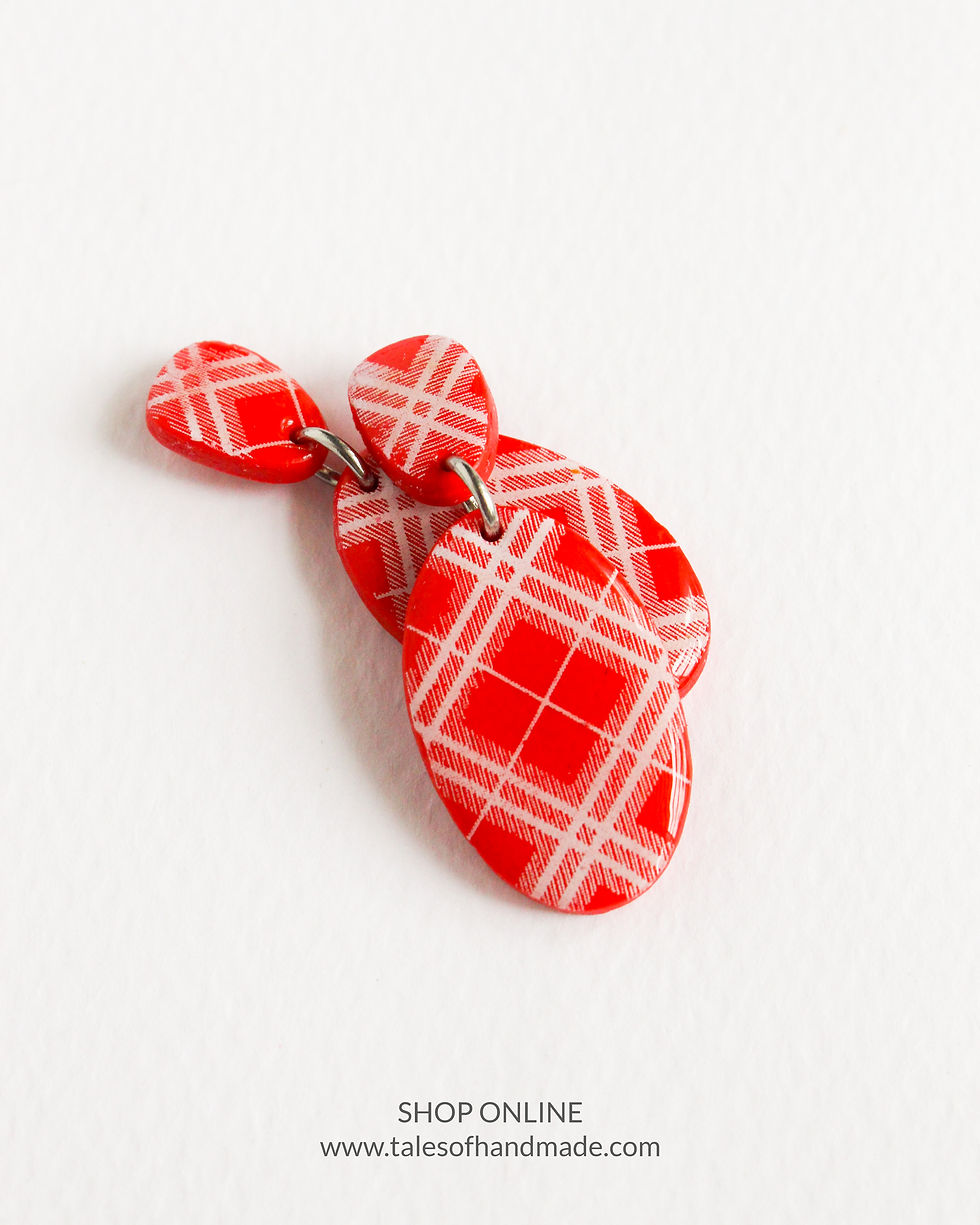 Thumbnail: Christmas Plaid Earrings