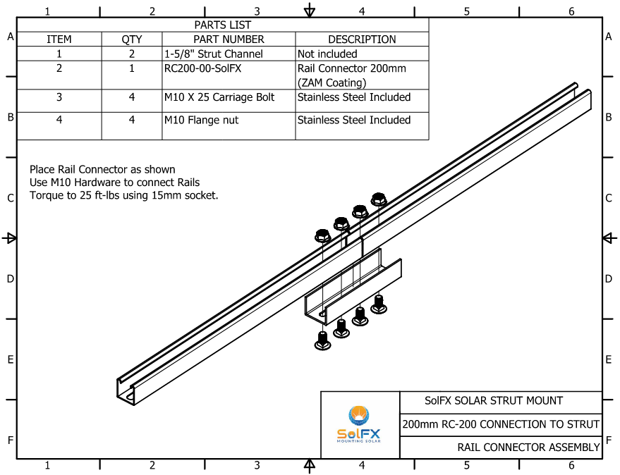 SolFX Rail Connector 35ct