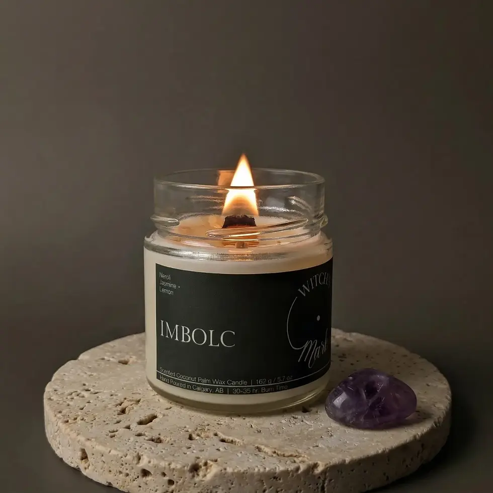 Imbolc Crystal Candle Hero