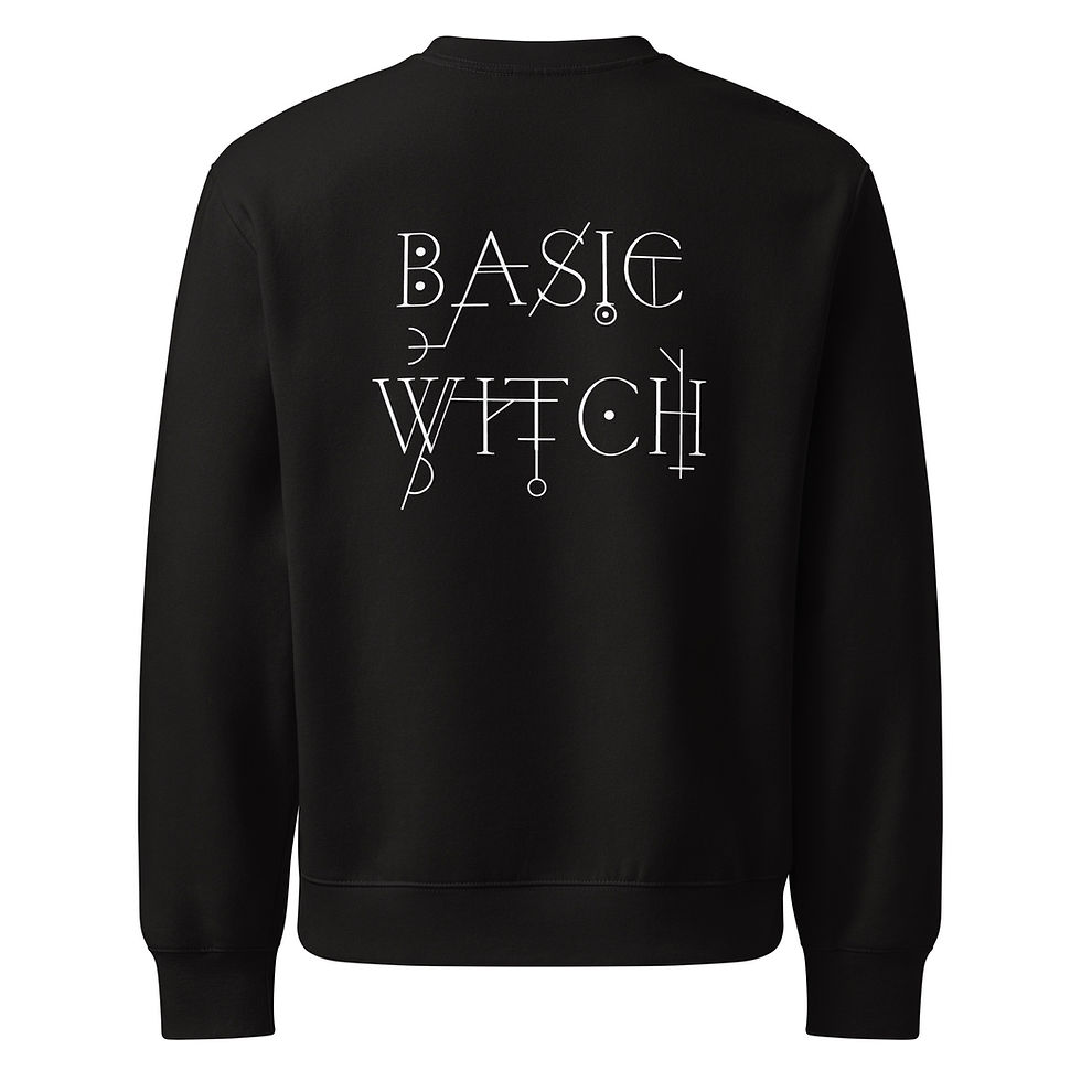 Basic Witch Crewneck Sweater Back - Black