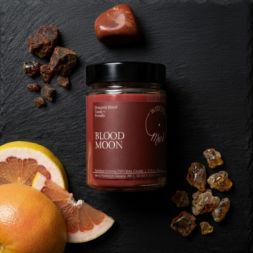 Blood Moon Crystal Candle