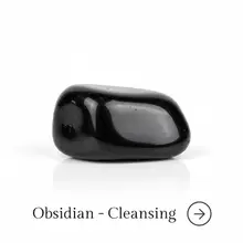 Obsidian crystal for cleansing