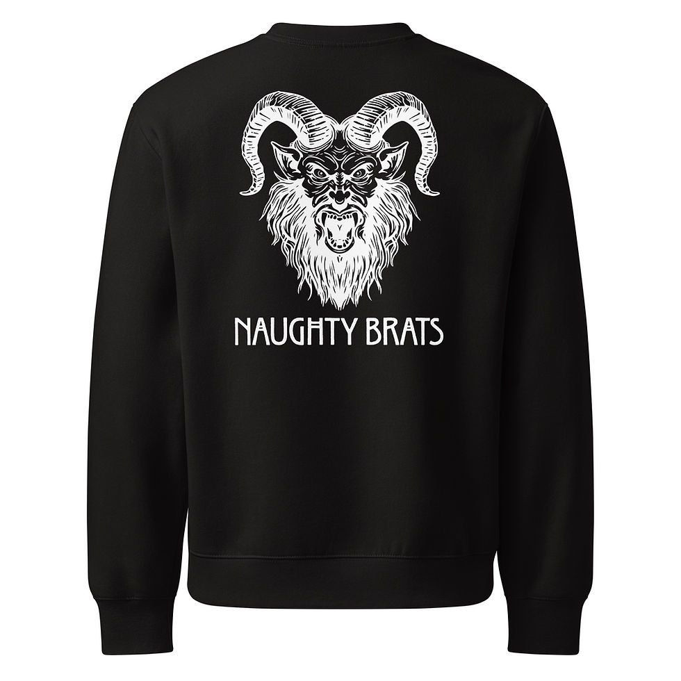 Krampus Crewneck Sweater Back - Black