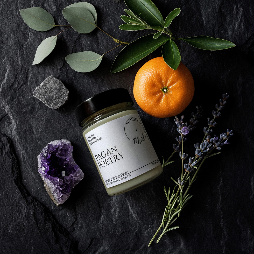 Pagan Poetry Crystal Candle