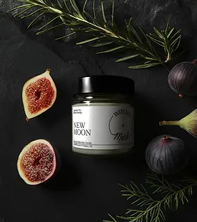 New Moon Crystal Candle