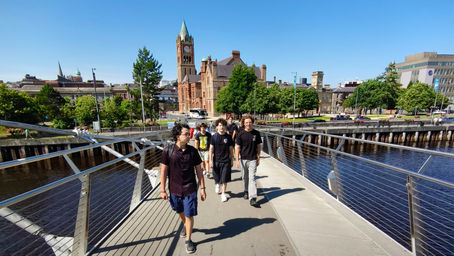 Estudiantes en Derry Irlanda