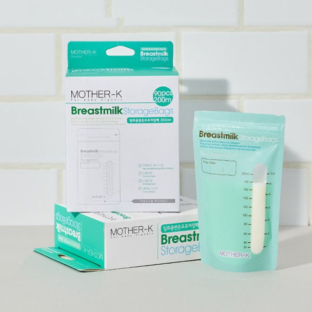 縮圖：Mother-K - (4盒）溫感母乳抗菌袋 - Breastmilk Storage Bag (200ml) - (90pc) 