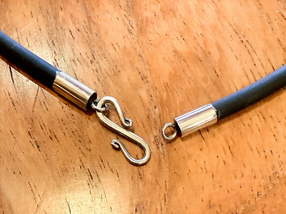 Thumbnail: SEA GLASS AND CARVED HORN PENDANT
