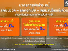ธอส. จัดทำมาตรการพักชำระหนี้ - ลดเงินงวด – ลดดอกเบี้ย – เคลมสินไหมเร่งด่วน ช่วยเหลือผู้ประสบอุทกภัยในพื้นที่ภาคใต้