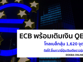 ECB พร้อมเติมเงิน QE...โกลเบล็กลุ้น 1,620 จุด..ทิสโก้ ชี้เมกา/ญี่ปุ่น/อินเดียดาวรุ่ง