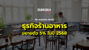 ttb analytics ประเมินธุรกิจร้านอาหารขยายตัว 5% ในปี 2568