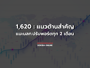 1,620 : แนวต้านสำคัญ...แนะนักลงทุนปรับพอร์ตทุก 2 เดือน
