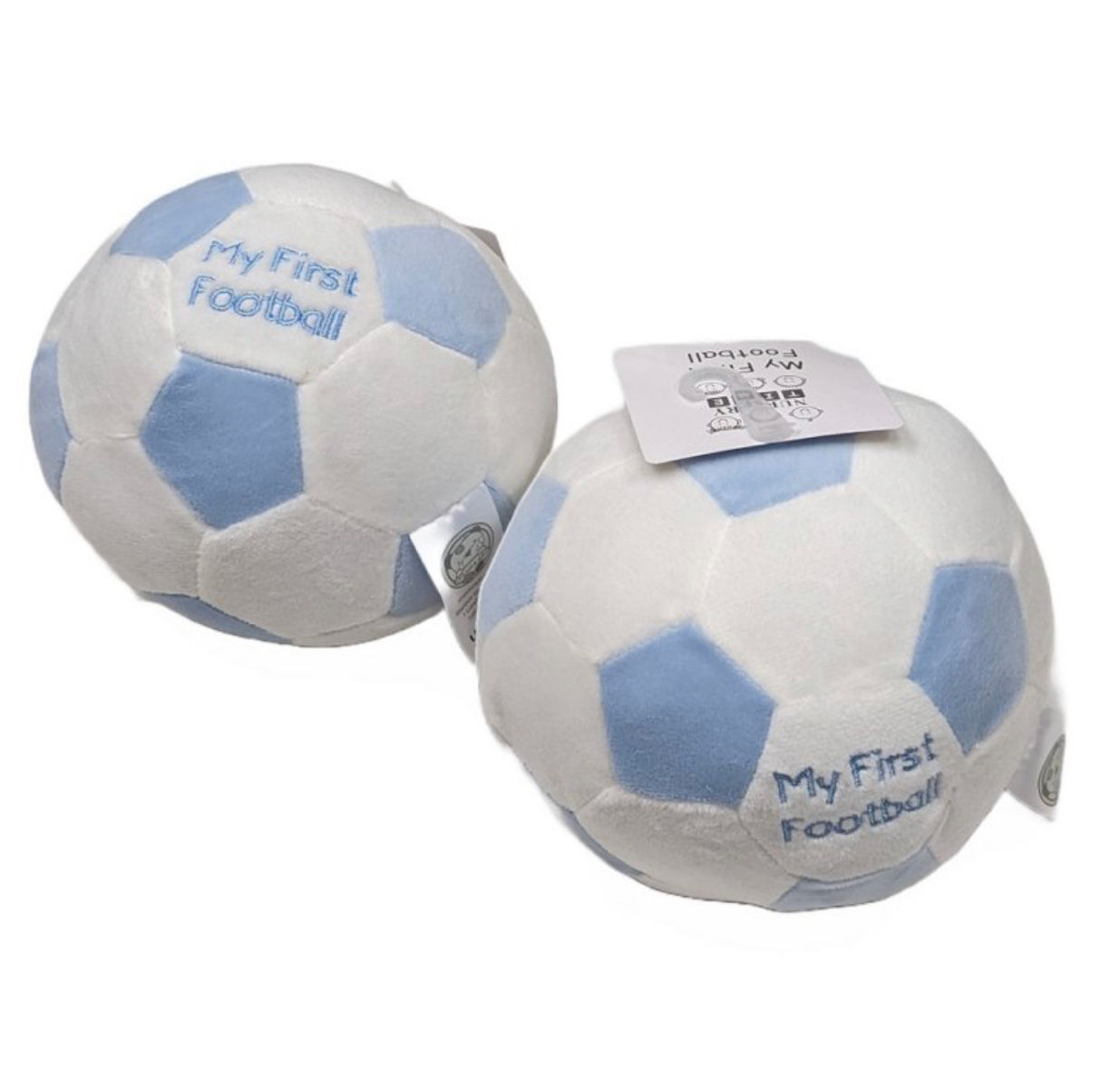 My First Football Soft Toy with Rattle - Blue 