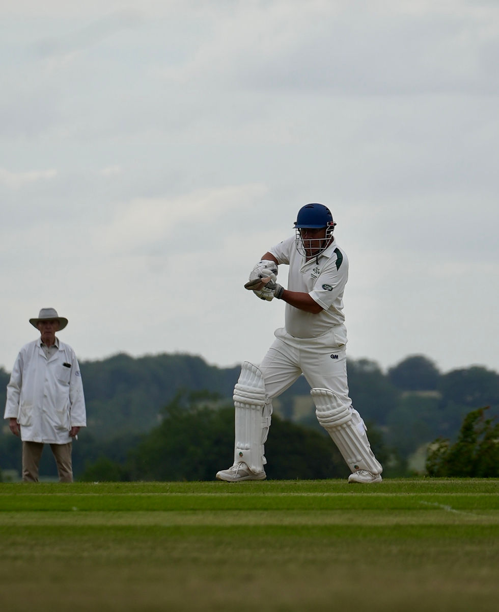 Man of the Match, Paul Whittle, on his way to a 50 opening partnership
