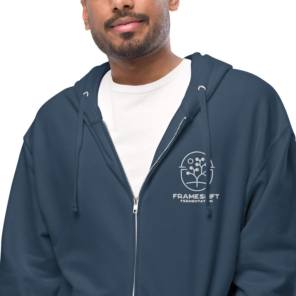 Thumbnail: Unisex fleece zip up hoodie
