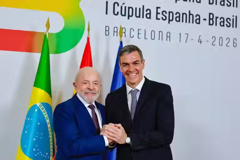 Lula e o chefe do governo da Espanha, Pedro Sánchez. Foto: Ricardo Stuckert