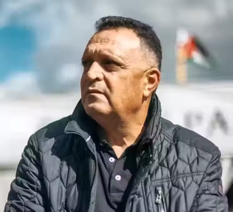 Naser Abu Baker, presidente do Sindicato dos Jornalistas Palestinos