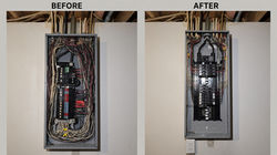 Electrical panel upgrade, before and after