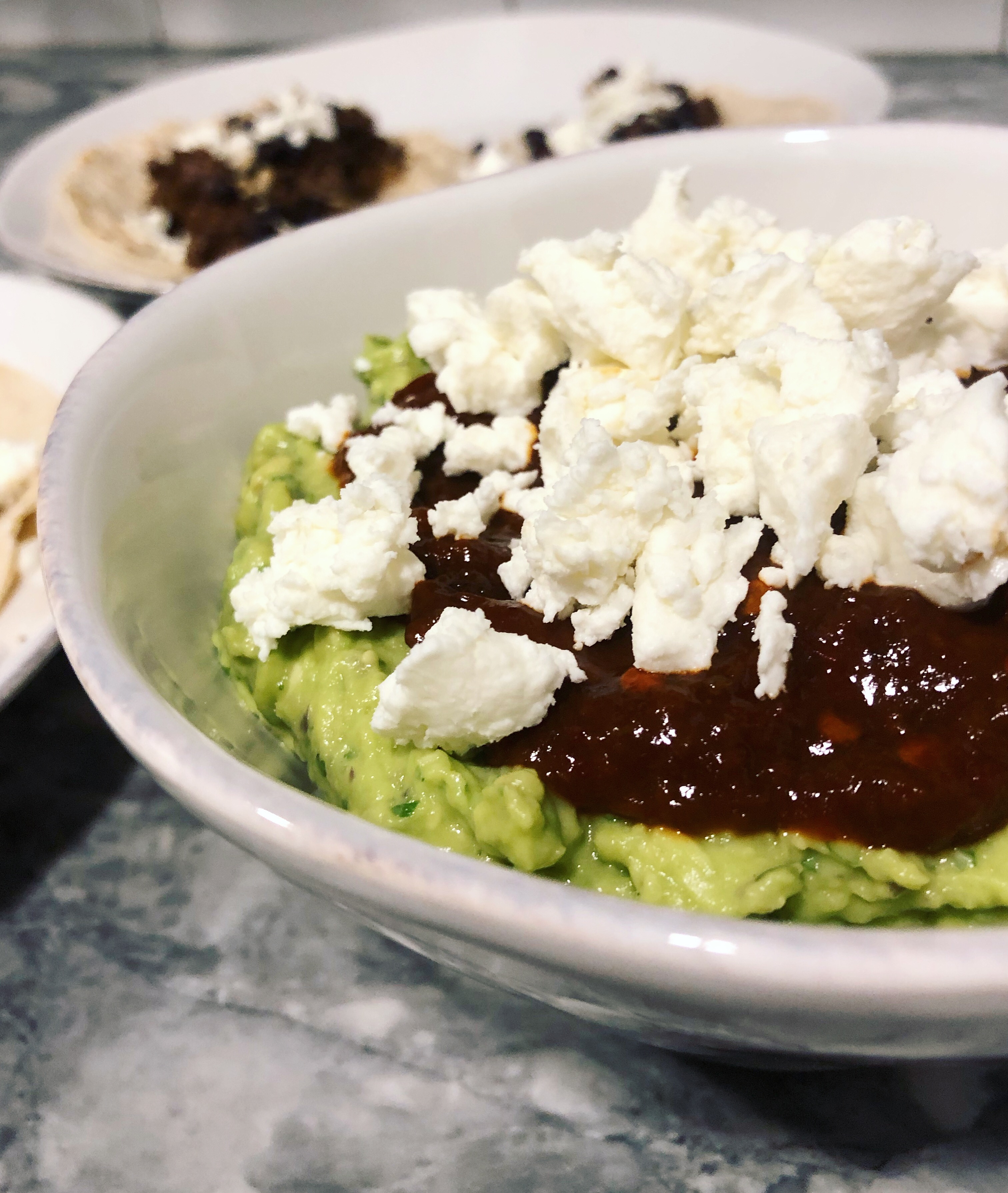 Guacamole with Chipotle Adobo + Goat Cheese Mom Uptown