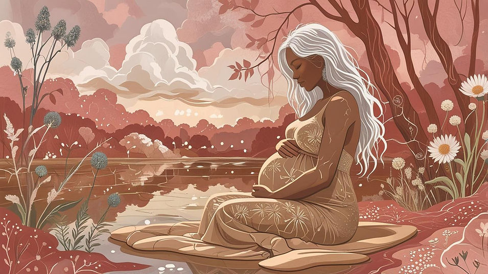 pregnant women nature calm confident trusting.jpg