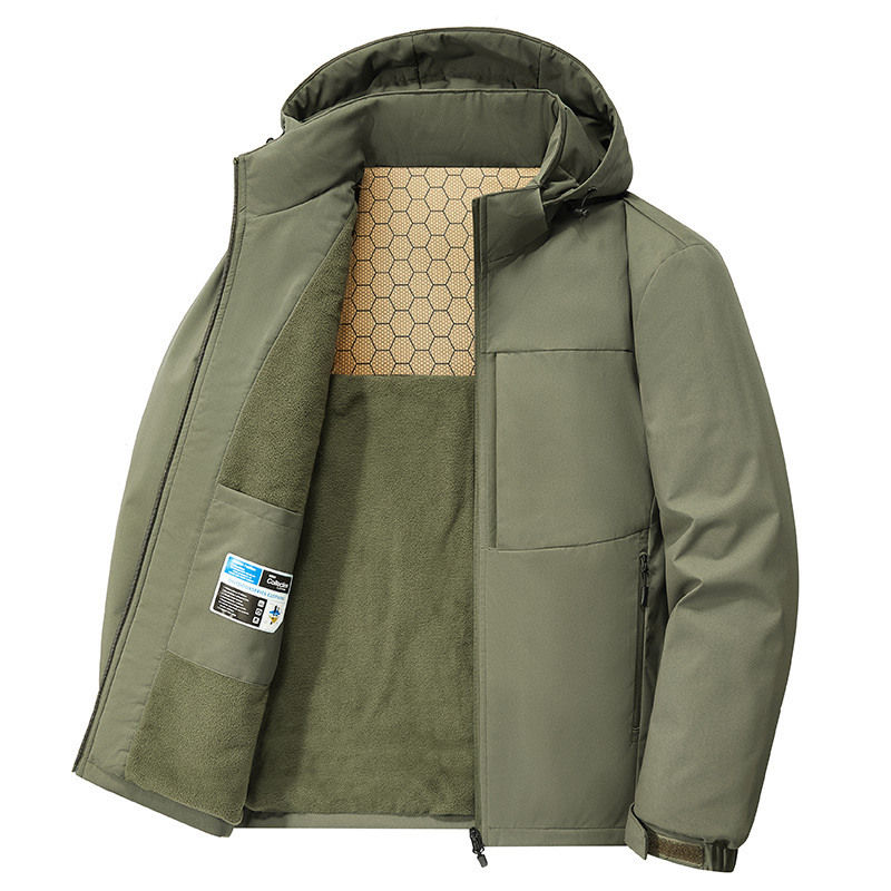 Miniatura: Men Waterproof Windbreaker Parkas Winter Thick Parkas Jacket Men's Thick Warm Sn